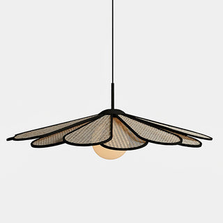 Luma Suspension Abat-jour Pétale Rattan-Luire