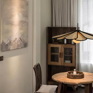 Luma Suspension Abat-jour Pétale Rattan-Luire