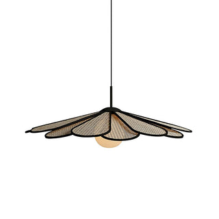 Luma Suspension Abat-jour Pétale Rattan-Luire