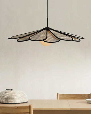 Luma Suspension Abat-jour Pétale Rattan-Luire