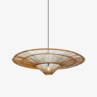 Lustra Lustre en Rattan Naturel