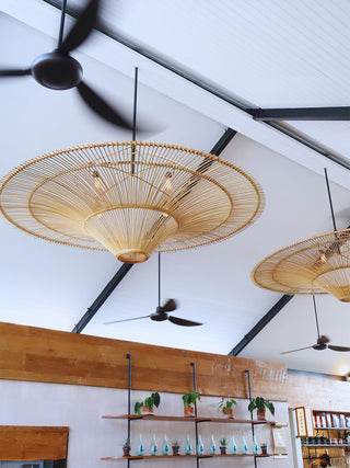 Lustra Lustre en Rattan Naturel