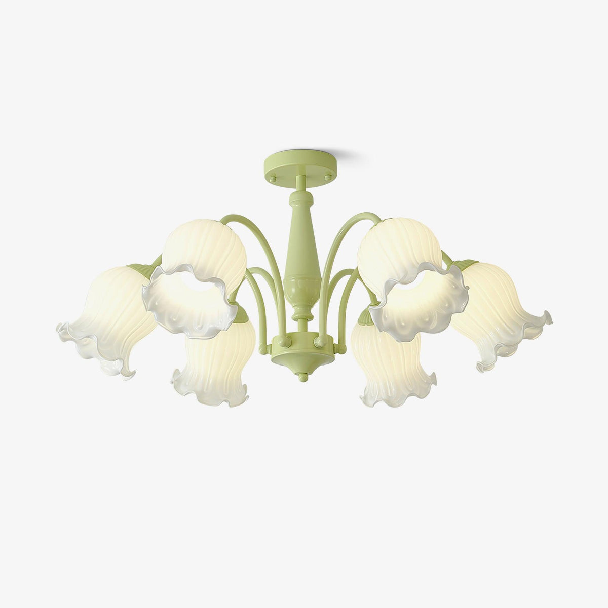 Celeria Lustre Trompette Fleurs Pétales en Verre Pastel