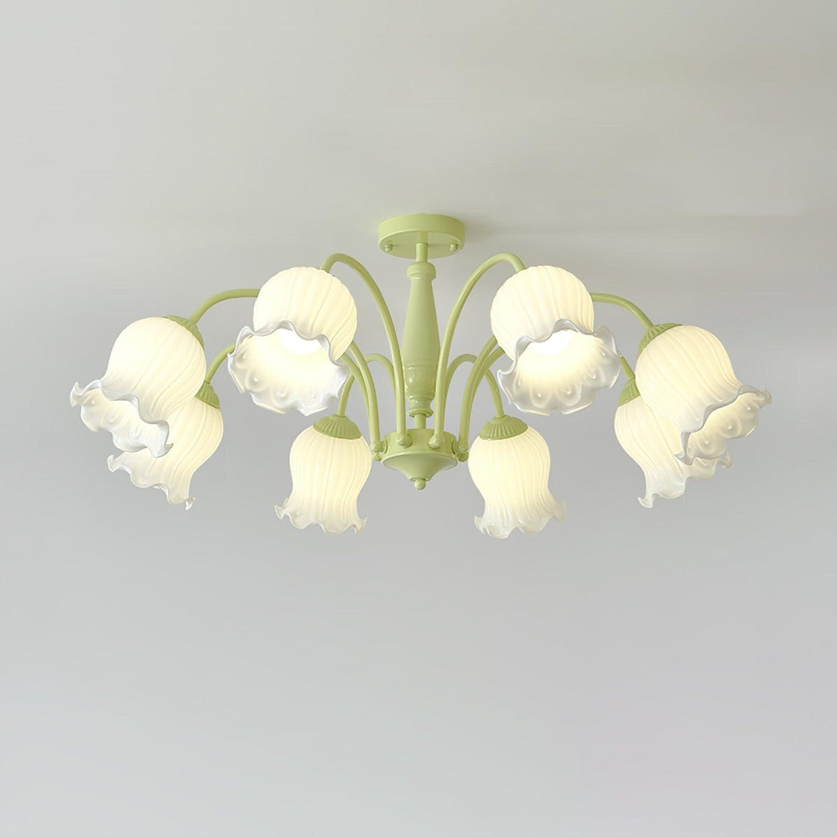 Celeria Lustre Trompette Fleurs Pétales en Verre Pastel
