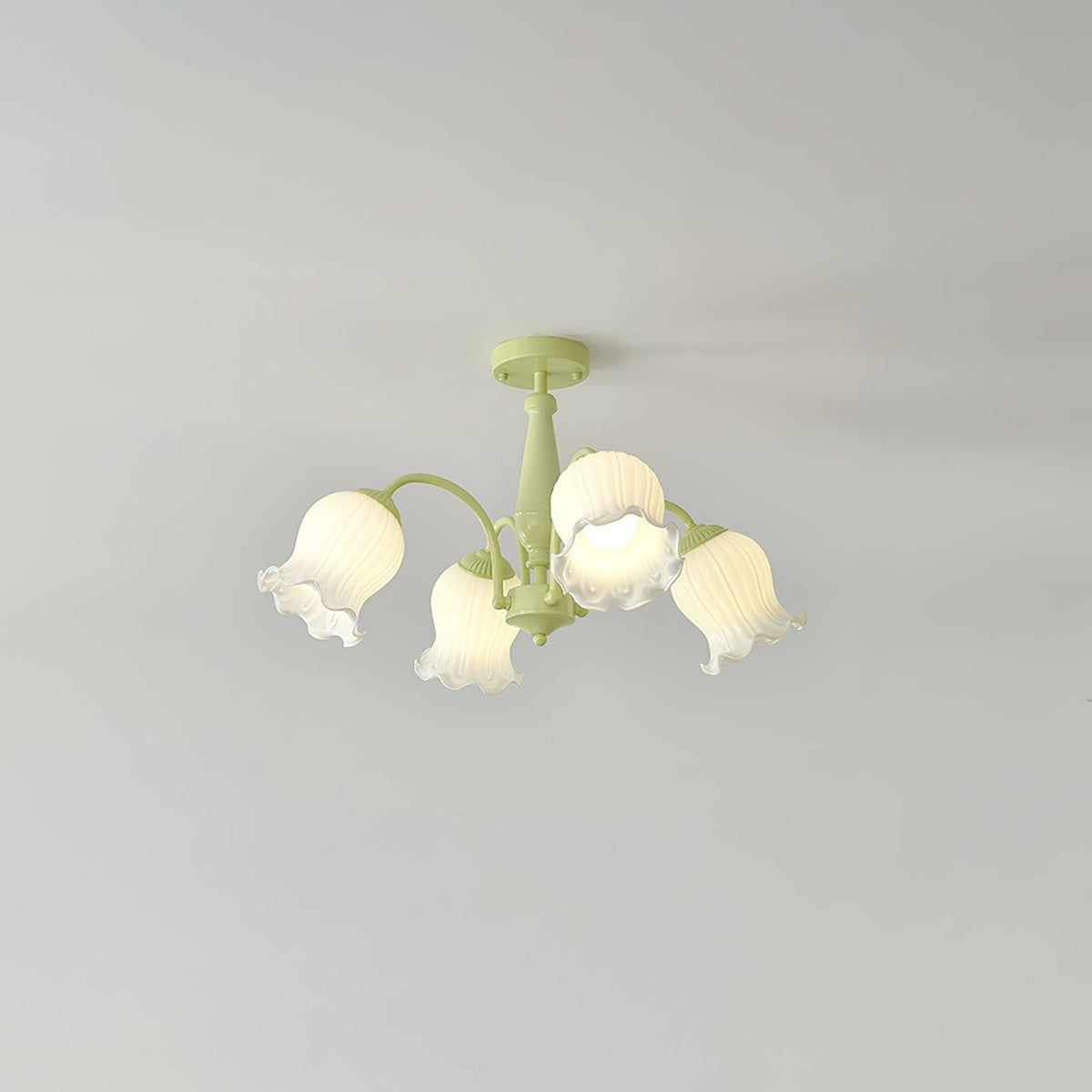 Celeria Lustre Trompette Fleurs Pétales en Verre Pastel