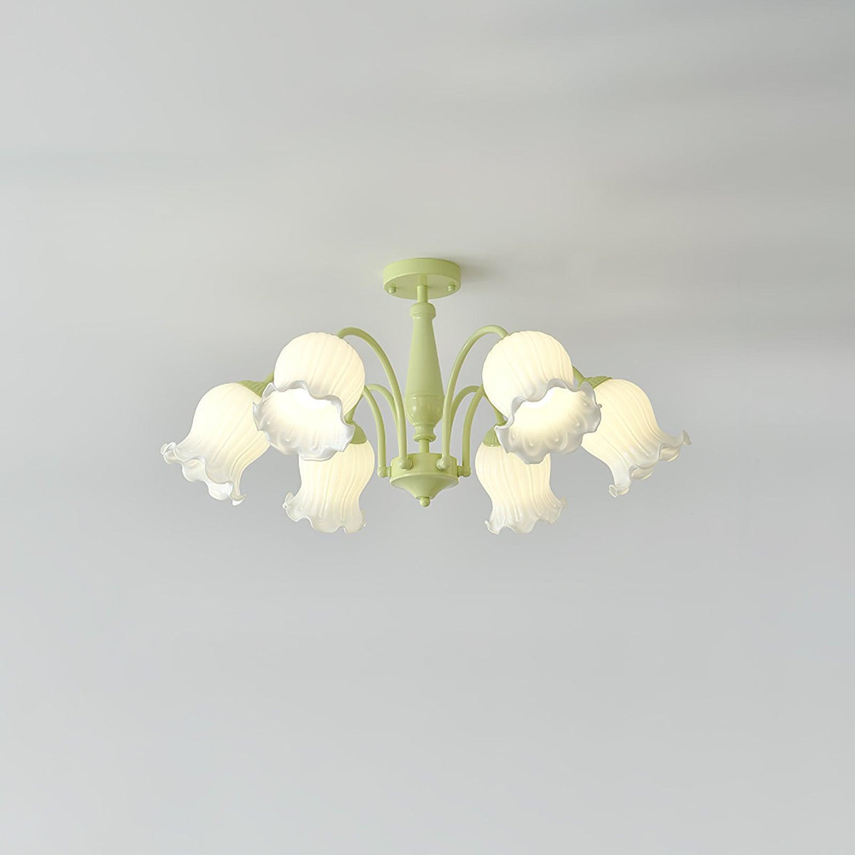 Celeria Lustre Trompette Fleurs Pétales en Verre Pastel