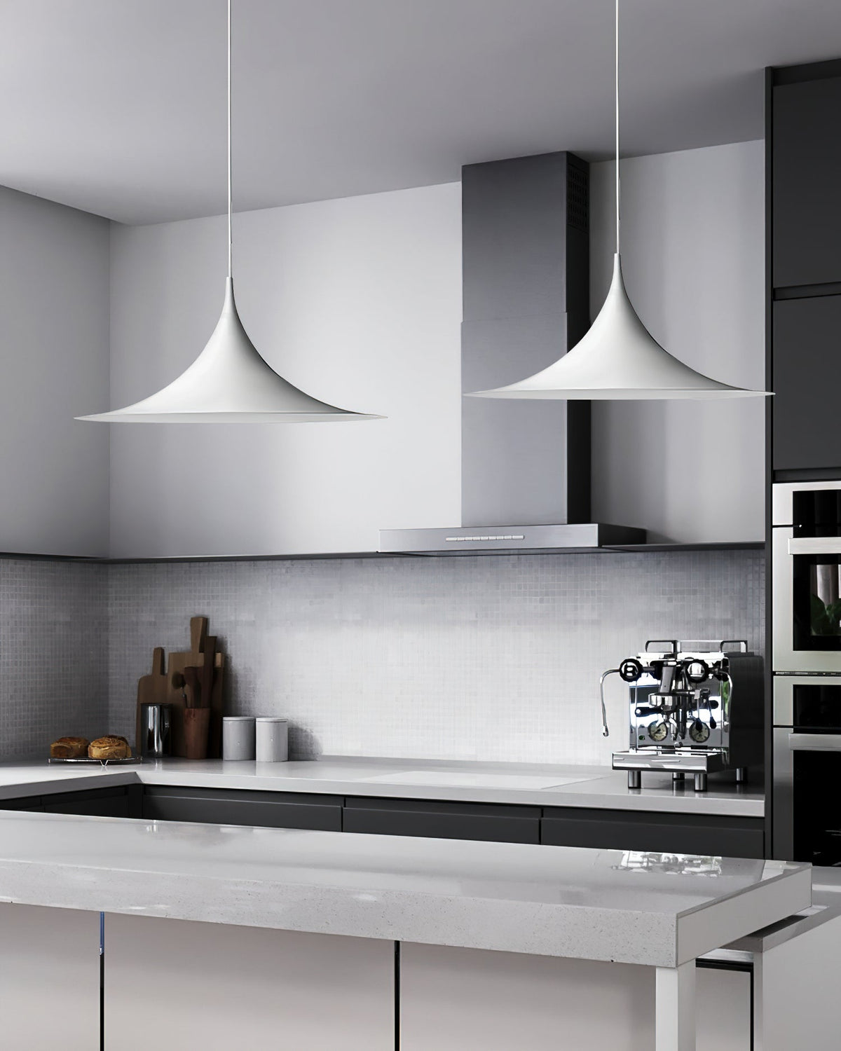 Viro Pendant Lamp Slim Neck and Wide Flare Contemporary Dining-Neutral Decor