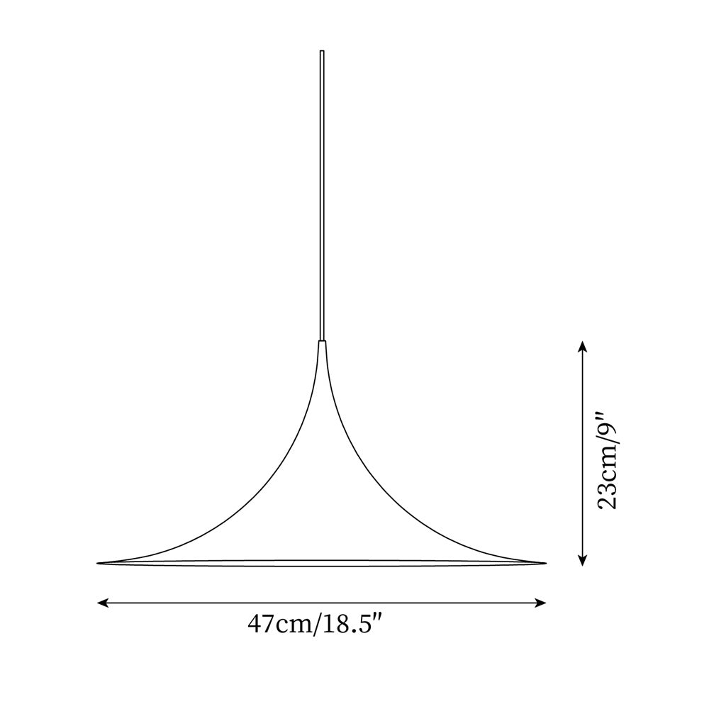 Viro Pendant Lamp Slim Neck and Wide Flare Contemporary Dining-Neutral Decor
