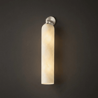 Tube Alabaster Wall Sconce-Neutral Decor