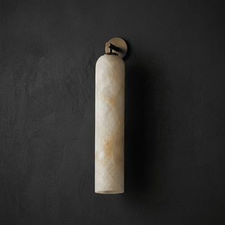 Tube Alabaster Wall Sconce-Neutral Decor