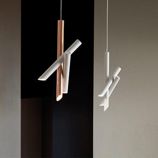 Solara Lampe suspendue tubes aluminium minimaliste