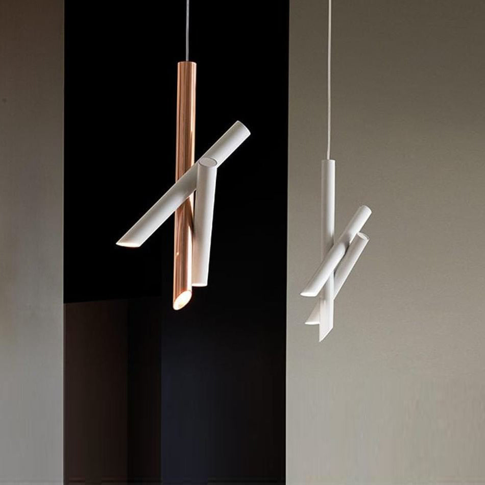 Sorenelle Lampe suspendue tubes aluminium minimaliste