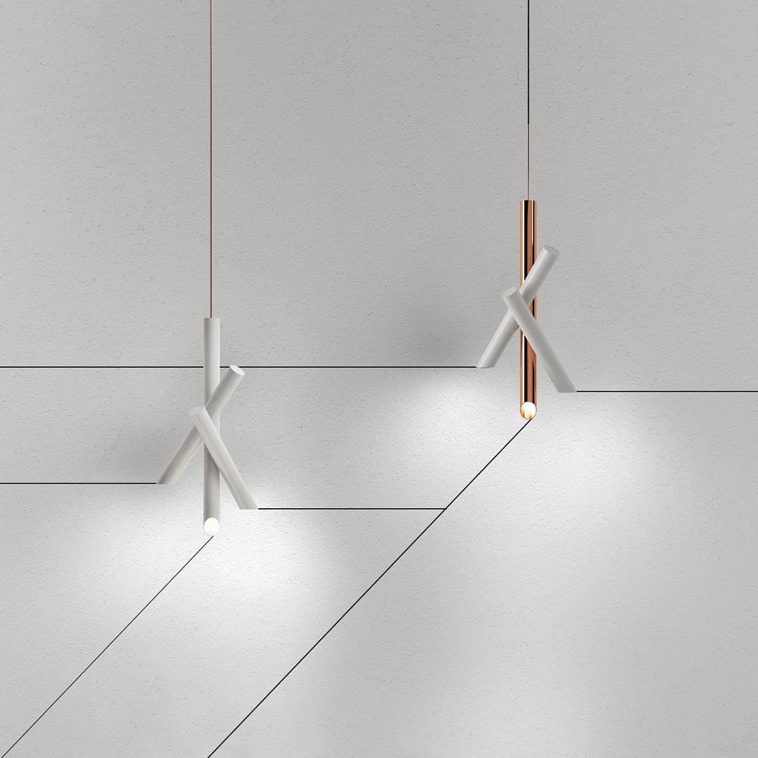 Sorenelle Lampe suspendue tubes aluminium minimaliste