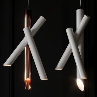 Solara Lampe suspendue tubes aluminium minimaliste