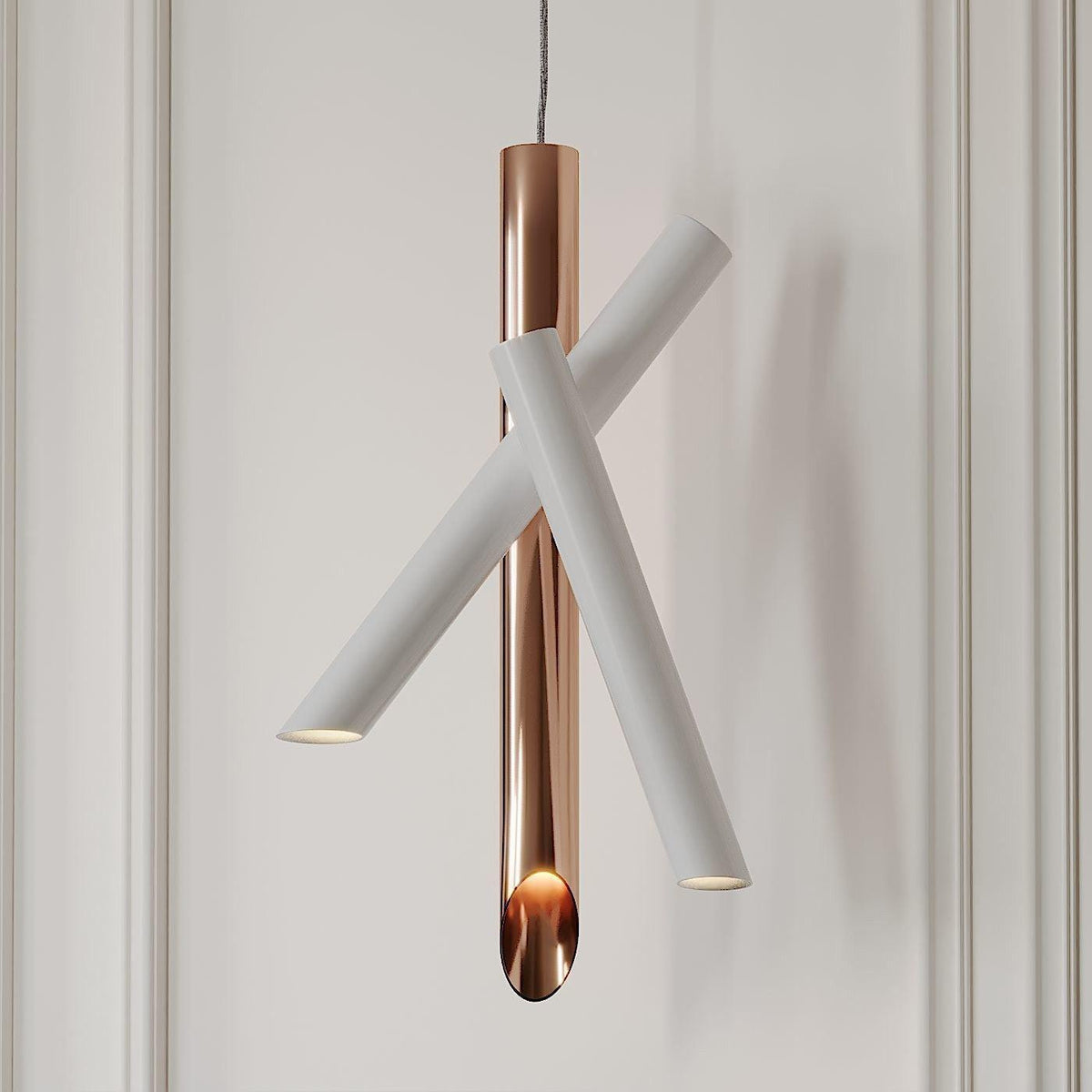 Sorenelle Lampe suspendue tubes aluminium minimaliste