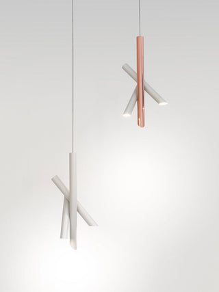 Solara Lampe suspendue tubes aluminium minimaliste