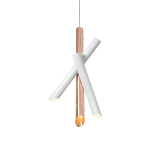 Solara Lampe suspendue tubes aluminium minimaliste