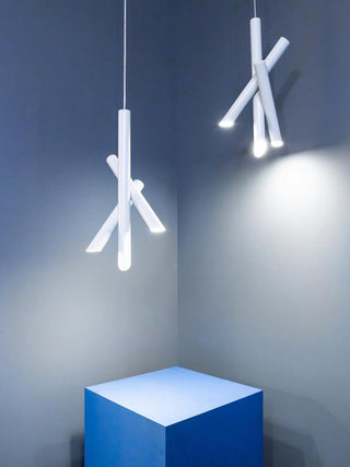 Solara Lampe suspendue tubes aluminium minimaliste