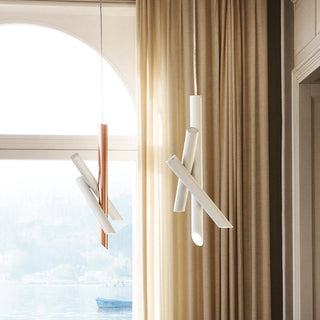 Solara Lampe suspendue tubes aluminium minimaliste