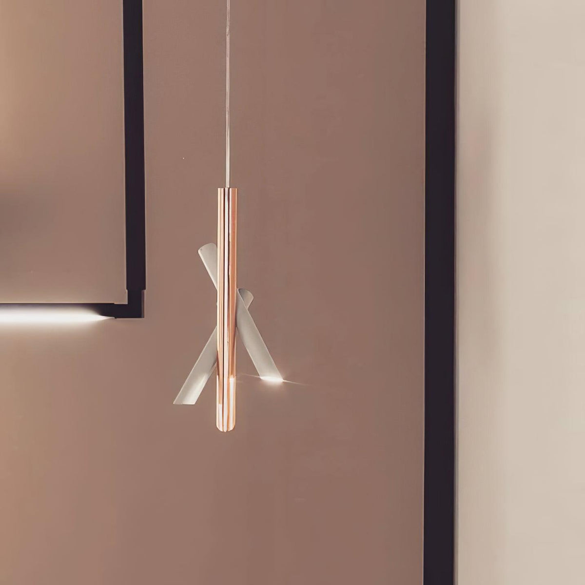 Sorenelle Lampe suspendue tubes aluminium minimaliste