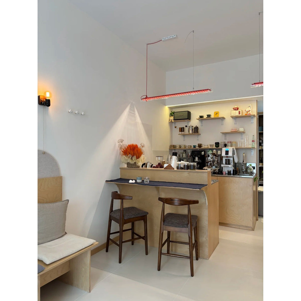 Eronexx Moderne Minimalisme Linéaire LED Verre Lumière Suspension-Cielum