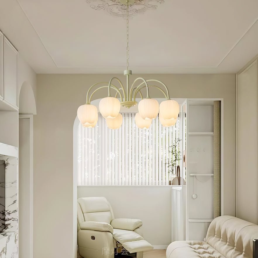 Dareya Lustre Tulipe en Verre Matcha