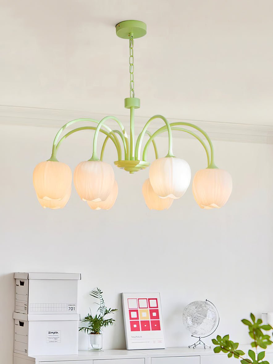 Dareya Lustre Tulipe en Verre Matcha