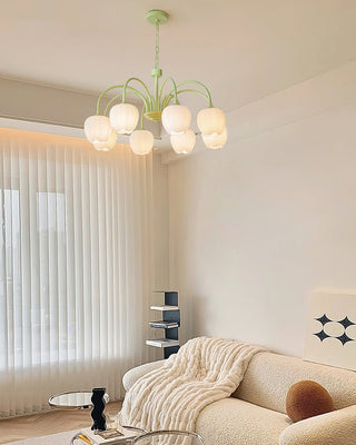 Lustra Lustre Tulipe en Verre Matcha