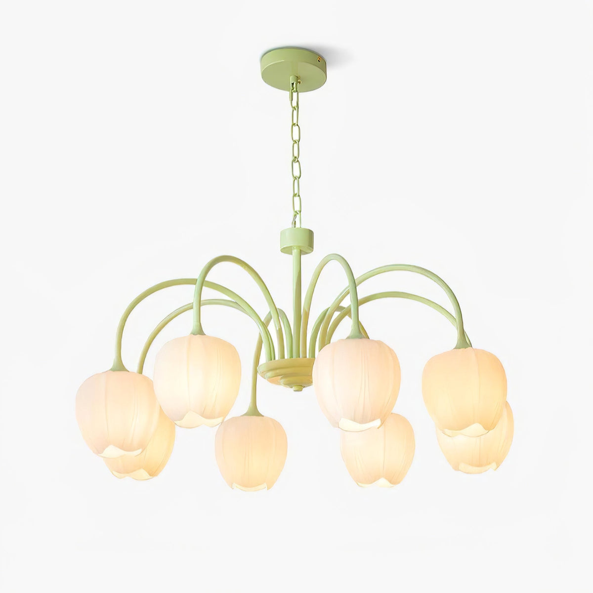 Dareya Lustre Tulipe en Verre Matcha