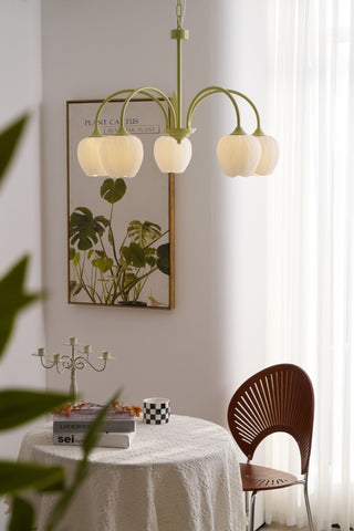 Lustra Lustre Tulipe en Verre Matcha