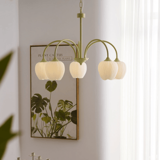 Lustra Lustre Tulipe en Verre Matcha