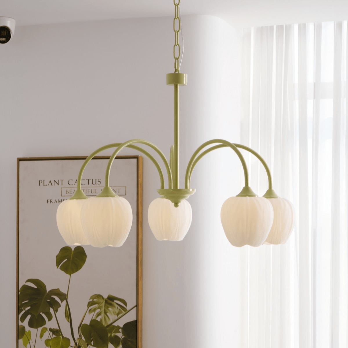 Dareya Lustre Tulipe en Verre Matcha