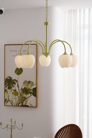 Lustra Lustre Tulipe en Verre Matcha