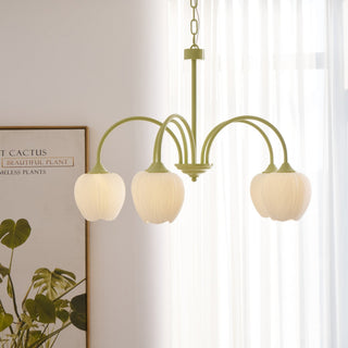 Lustra Lustre Tulipe en Verre Matcha