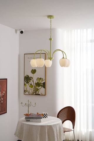 Lustra Lustre Tulipe en Verre Matcha