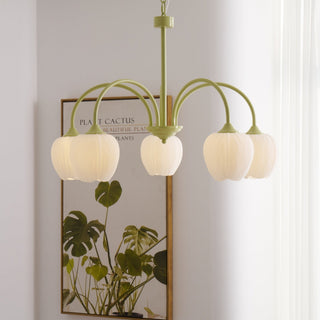 Lustra Lustre Tulipe en Verre Matcha