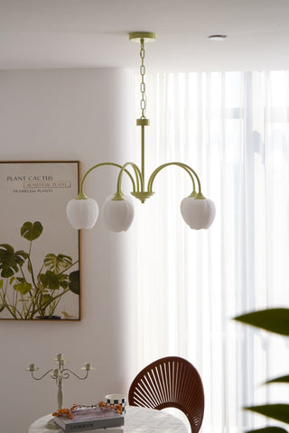 Lustra Lustre Tulipe en Verre Matcha