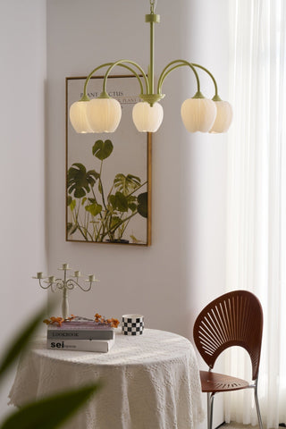 Lustra Lustre Tulipe en Verre Matcha
