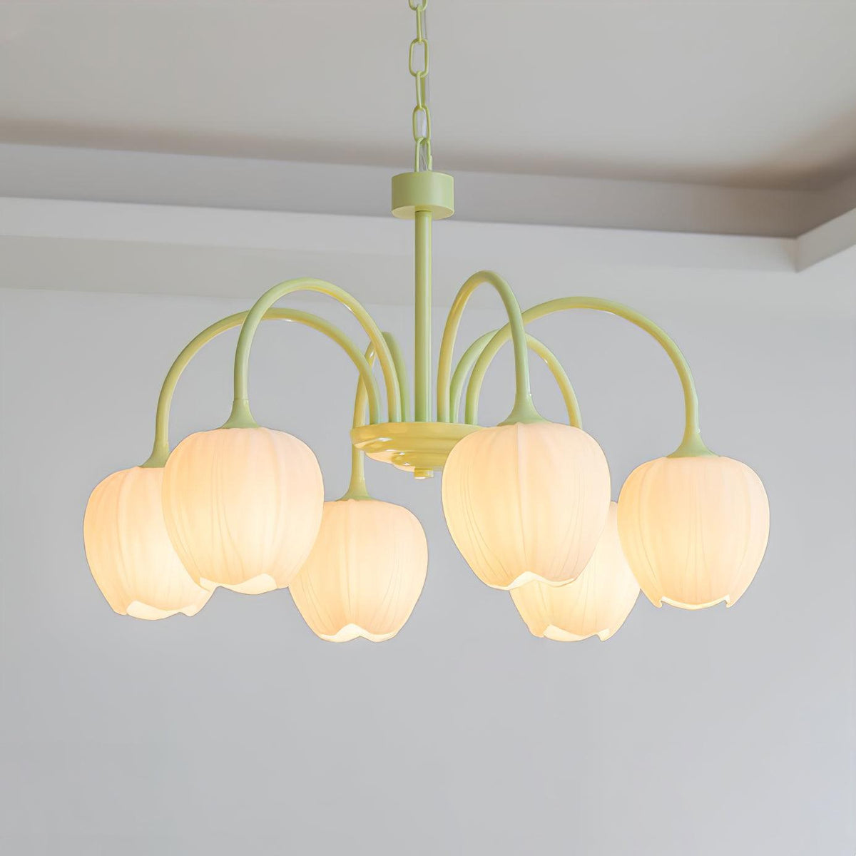 Dareya Lustre Tulipe en Verre Matcha