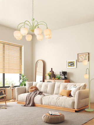 Lustra Lustre Tulipe en Verre Matcha