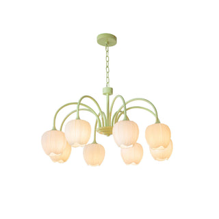 Lustra Lustre Tulipe en Verre Matcha