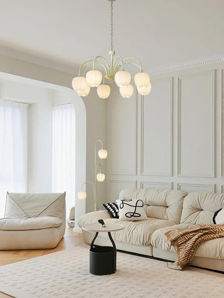 Lustra Lustre Tulipe en Verre Matcha