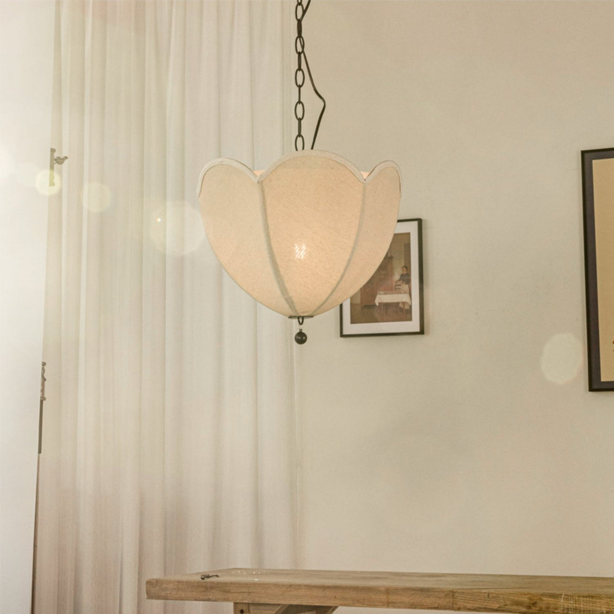 Cimararae Suspension Métal Tissu Scoop Vintage