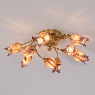 Vathaos Plafonnier en Verre Naturel