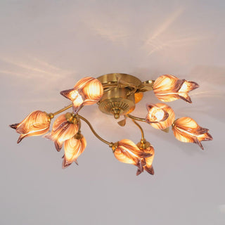 Vathaos Plafonnier en Verre Naturel