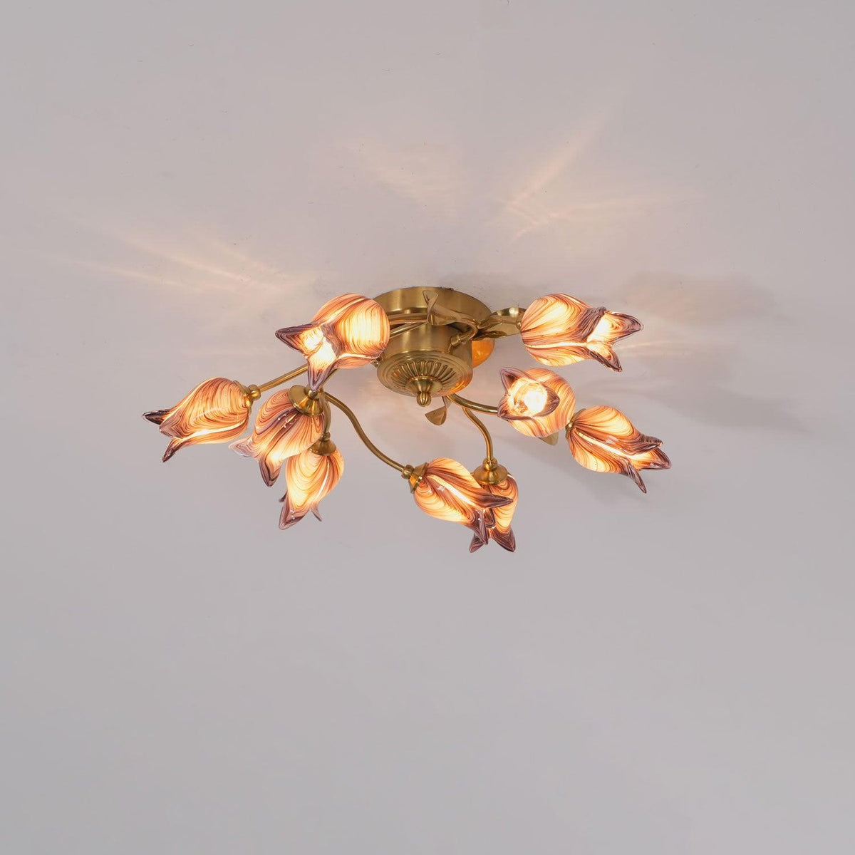 Vathaos Plafonnier en Verre Naturel