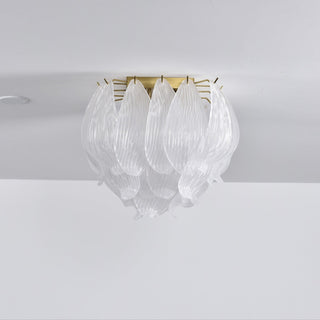 Aurora Plafonnier Murano Pétale Soufflé-Main Verre Applique Plafond