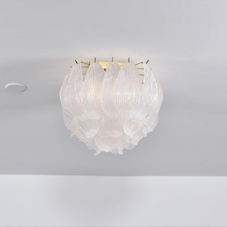 Aurora Plafonnier Murano Pétale Soufflé-Main Verre Applique Plafond