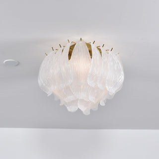 Aurora Plafonnier Murano Pétale Soufflé-Main Verre Applique Plafond