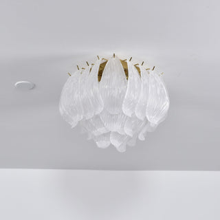 Aurora Plafonnier Murano Pétale Soufflé-Main Verre Applique Plafond